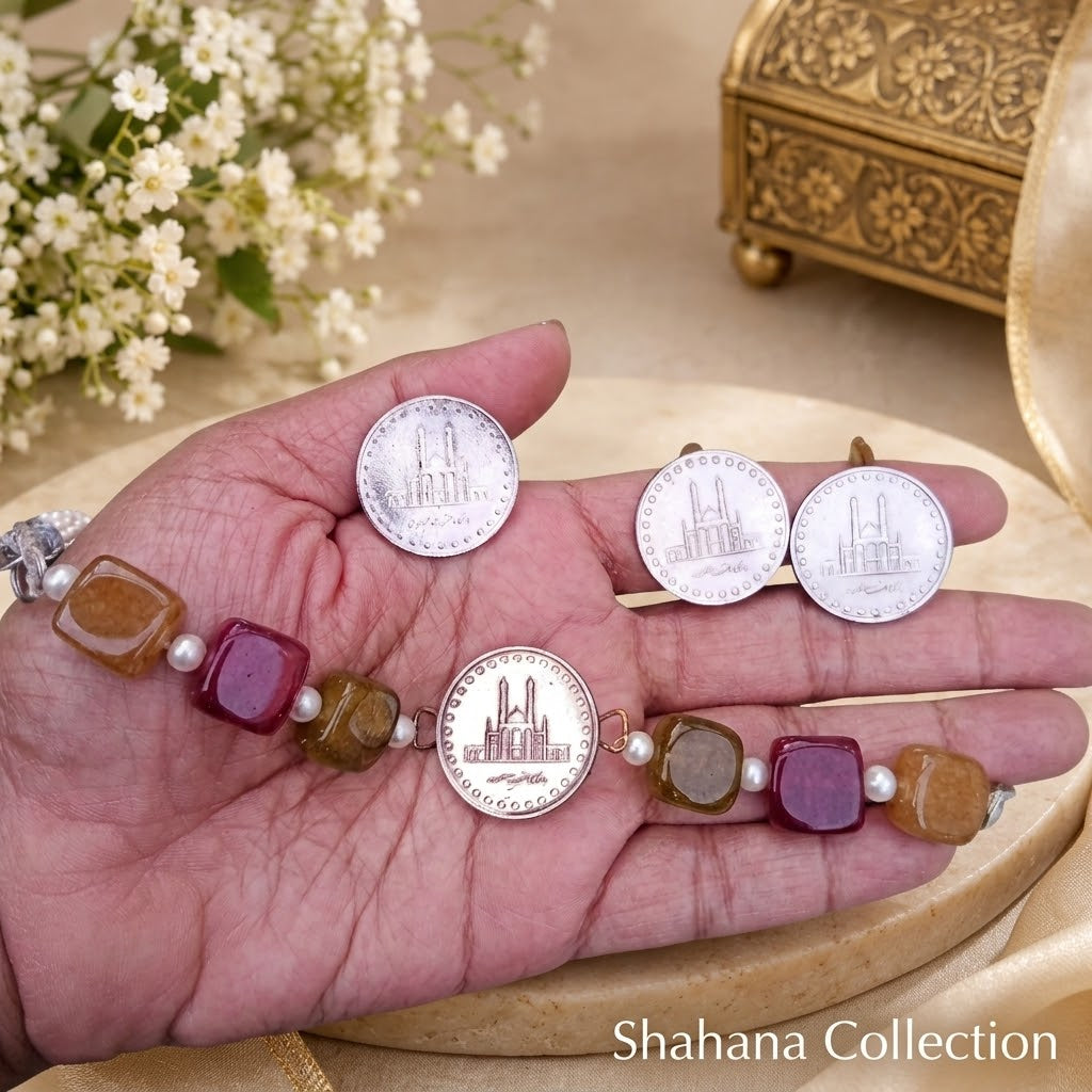 Semi-Precious Stone Multi-Strand Choker Set