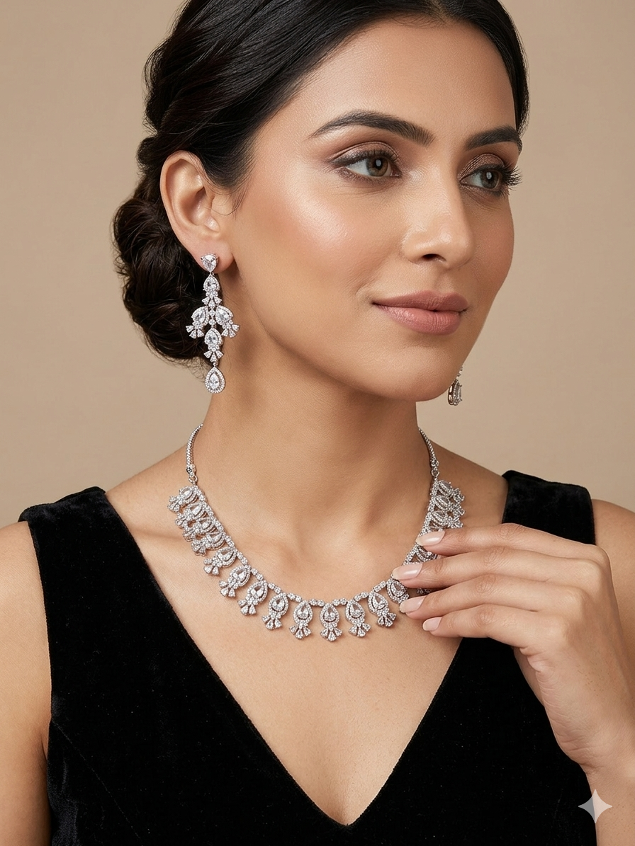 Urban shine silver plated zircon