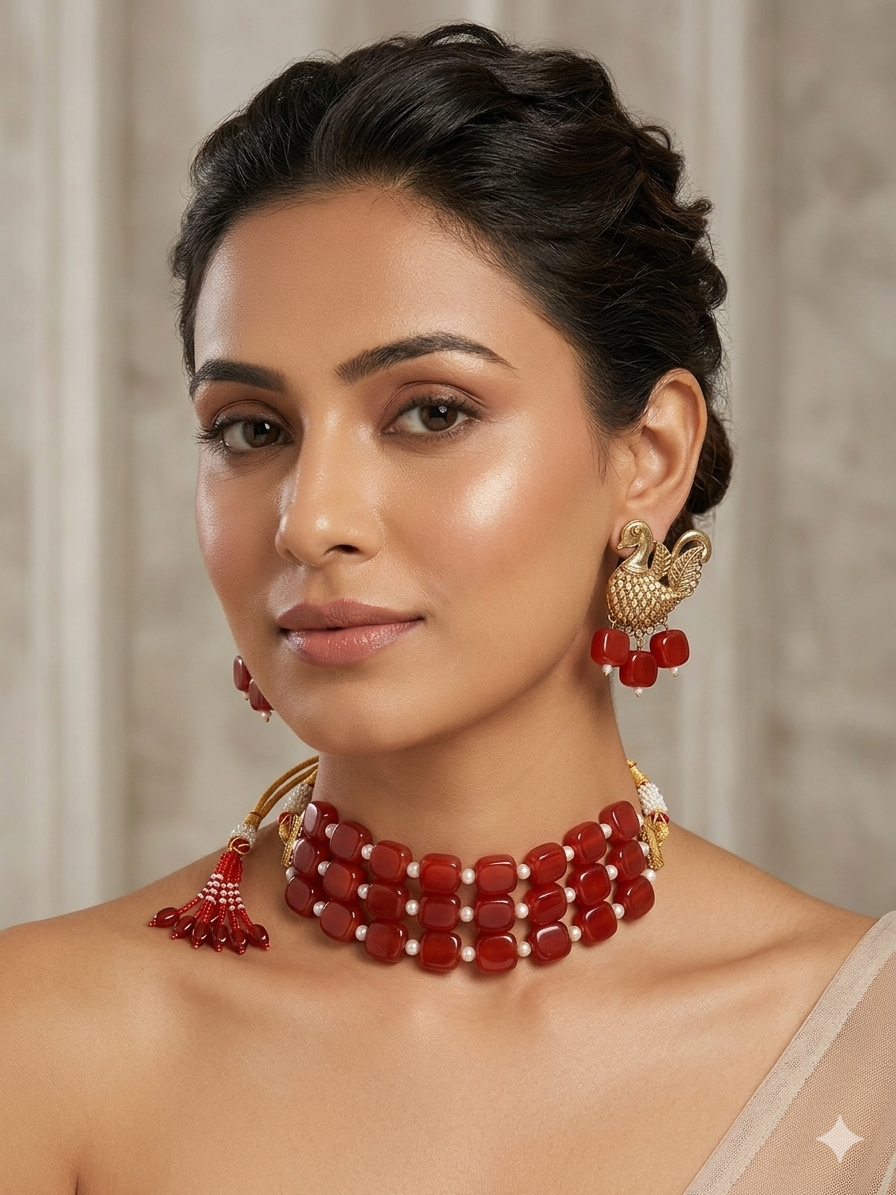 Gull e Allaq Chokar and earrings
