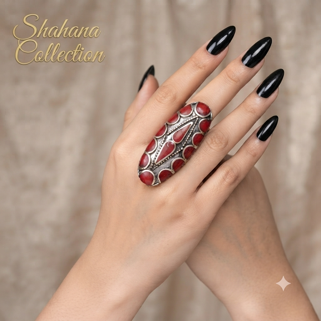 Bohemian Crest Ring Size adjustable