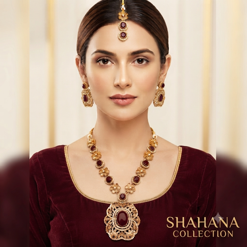 Cairo Majesty Mala earrings and teeka