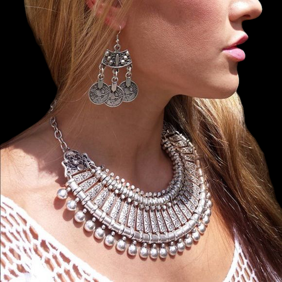 Gypsy Necklace and Earrings