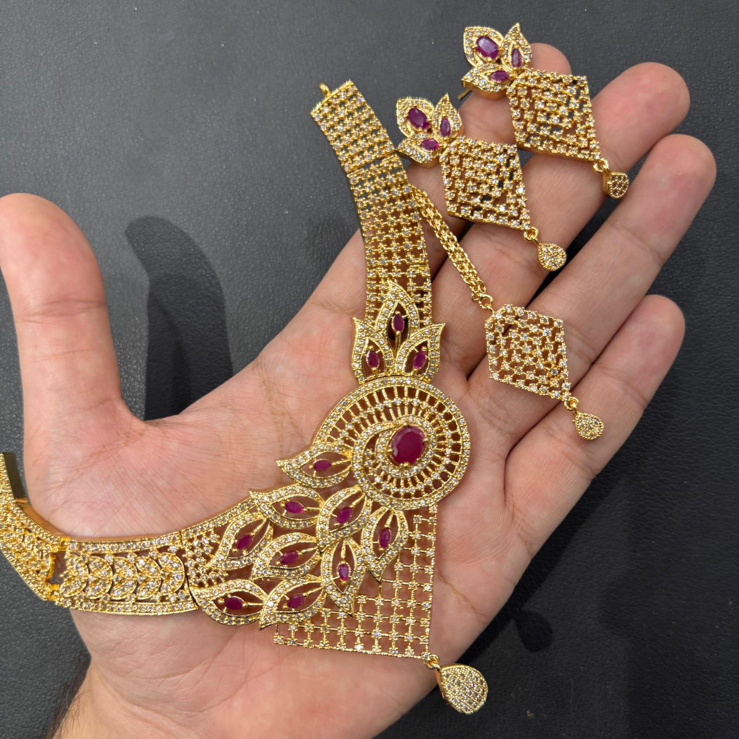Barat Set Gold Plated Zircon Jewelry Set