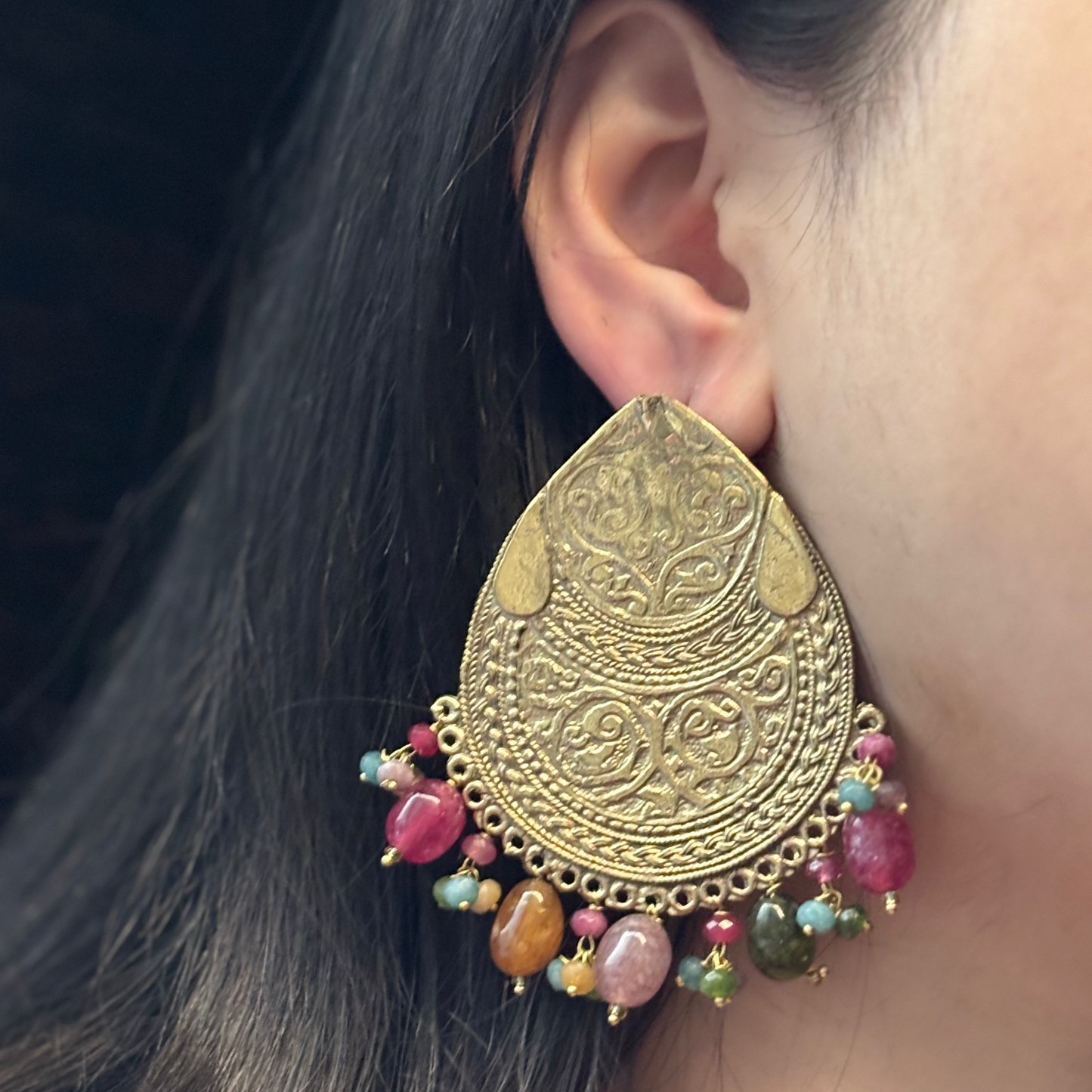 Rainbow Luxe Dangle Earrings