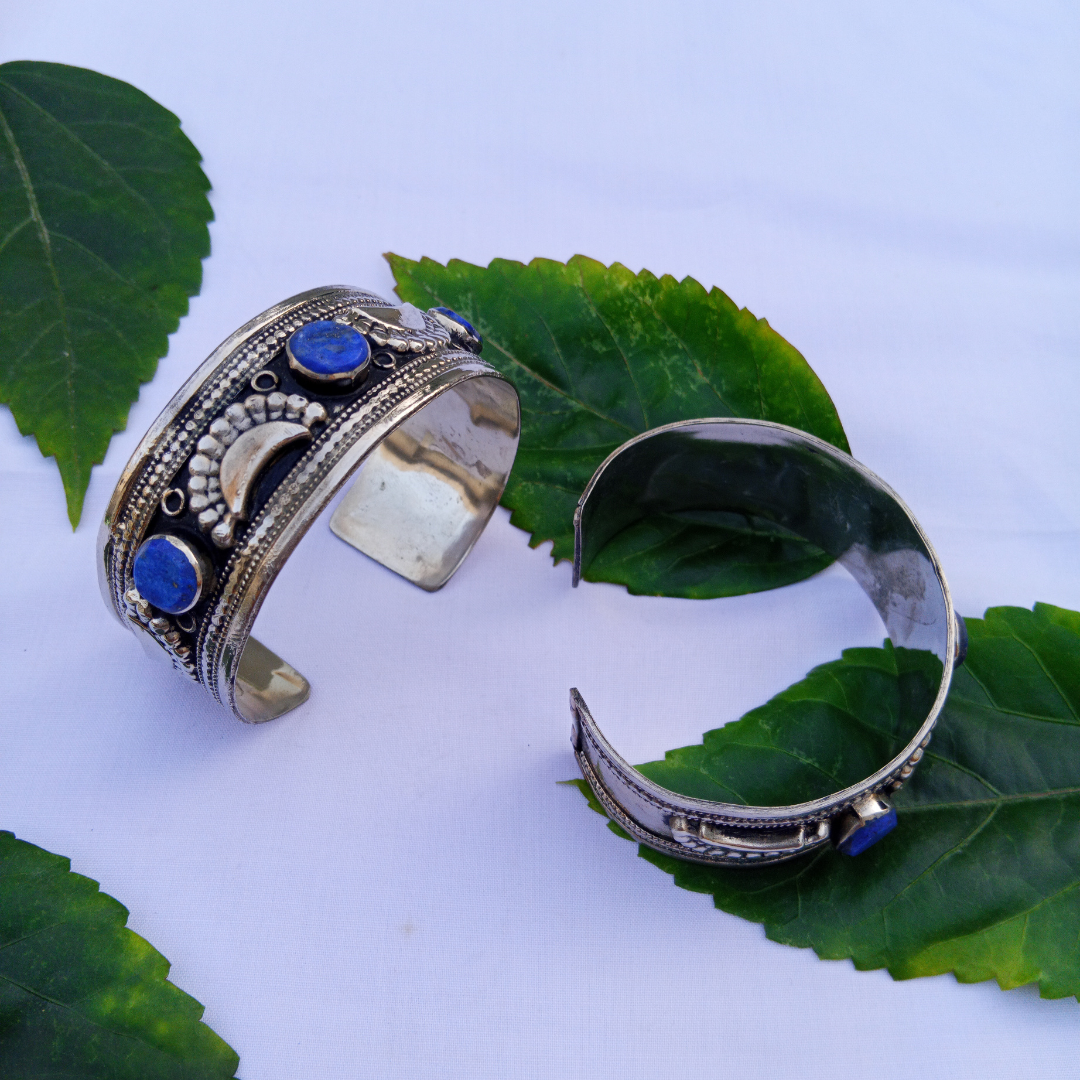 German Silver Hand Cuf Pair