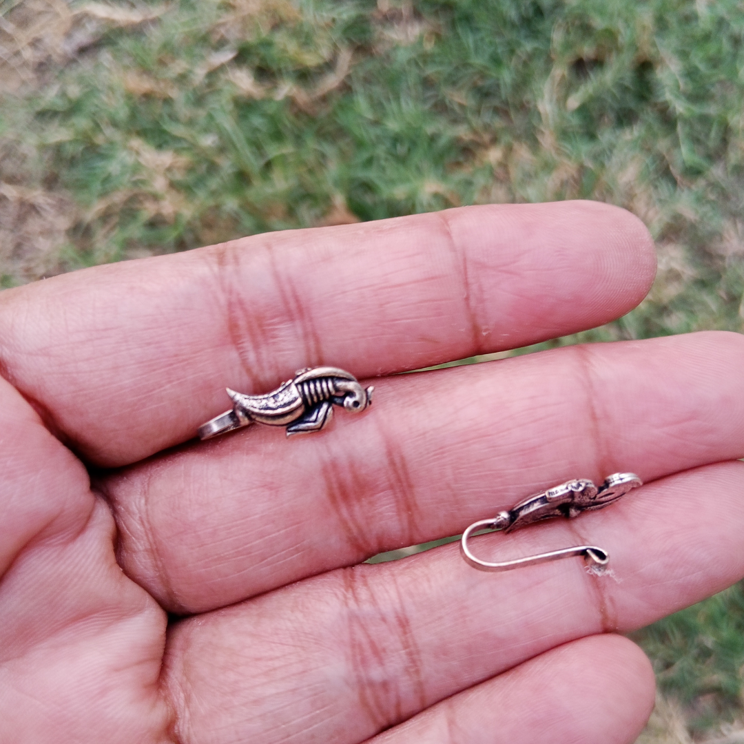 Silver Oxidized Nose cuff - Pack of 3