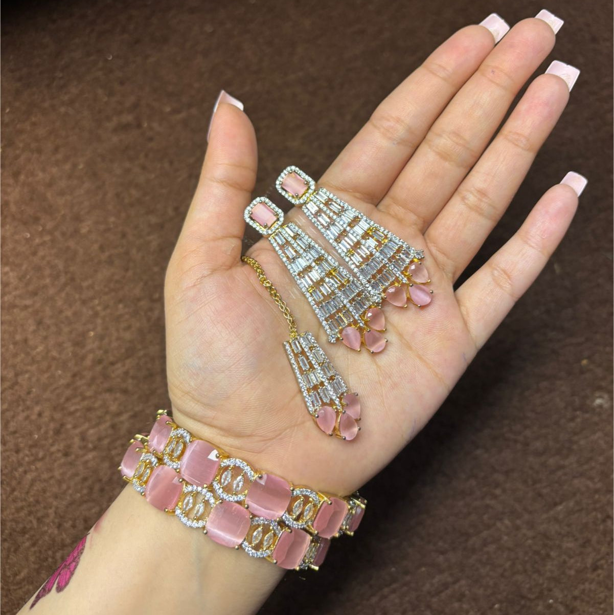 Pink Glow gold plated