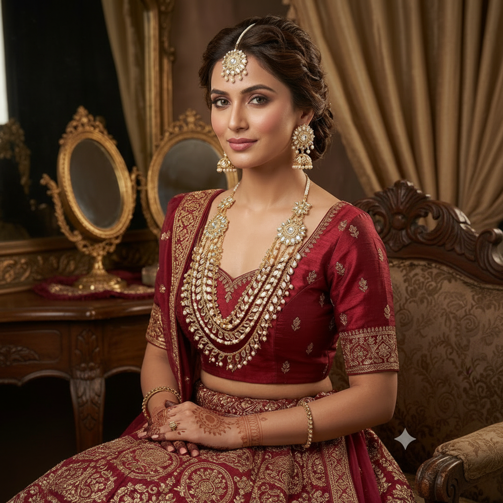 Zara Kundan Mala set