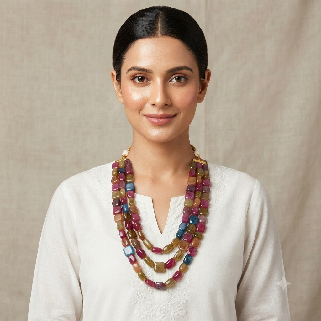 Semi Precious Stones Mala