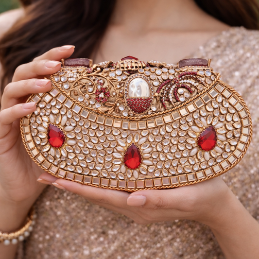 Kundan Designer Clutch High Quality Fancy Indian