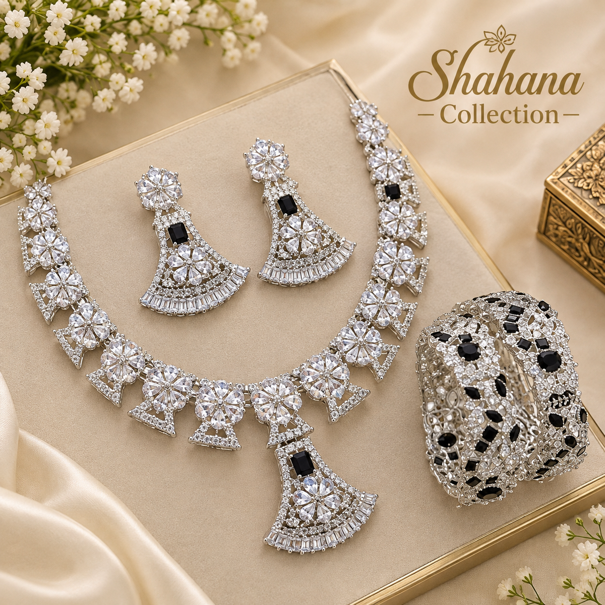 Siyah Sitara Set