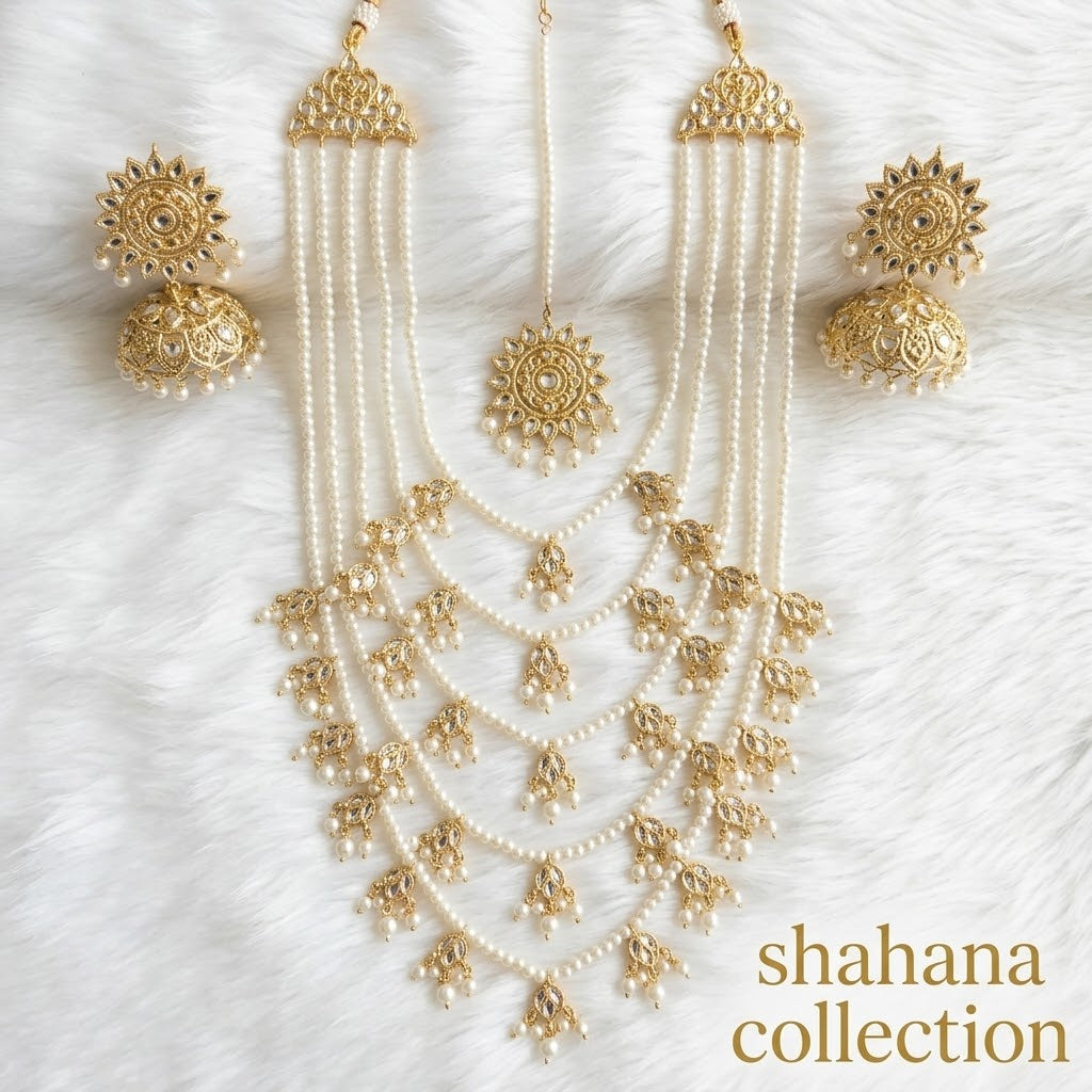 Mehrunisa kundun set  Mala jhumka and tikka