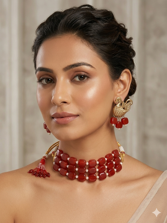 Gull e Allaq Chokar and earrings