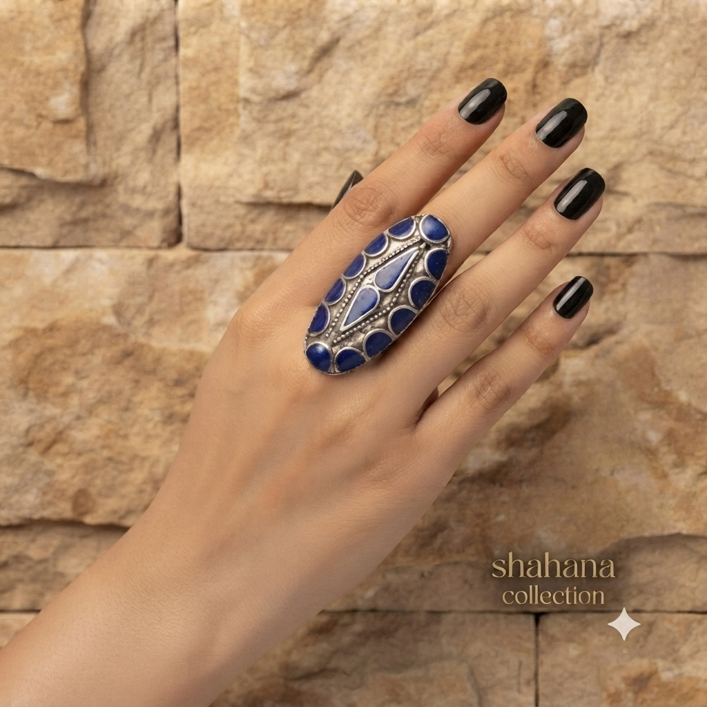 Bohemian Crest Ring Size adjustable