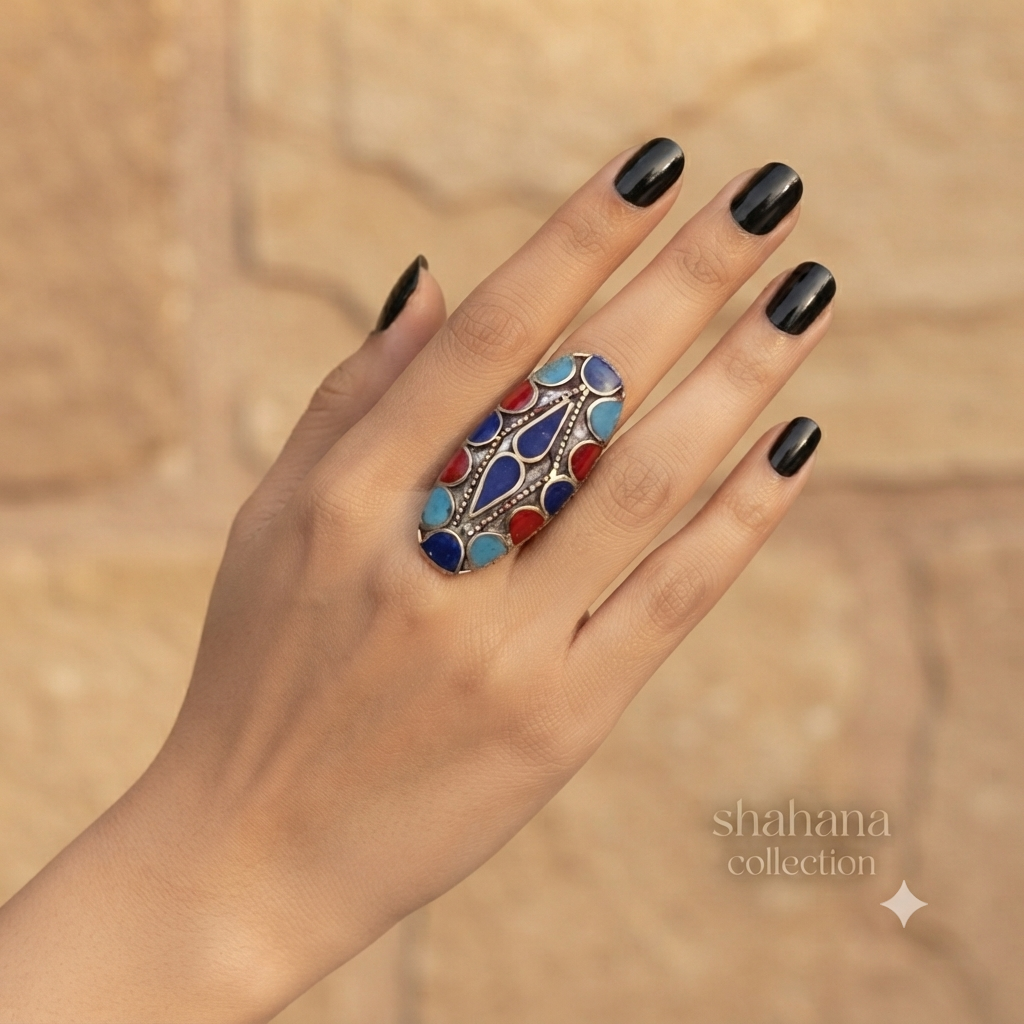 Bohemian Crest Ring Size adjustable