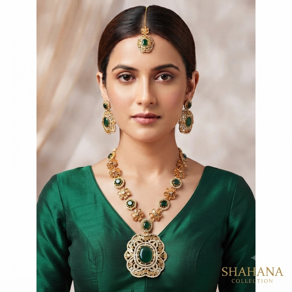 Cairo Majesty Mala earrings and teeka