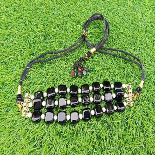 Semi Precious Stones Choker with High Quality Indian Fancy Dori
