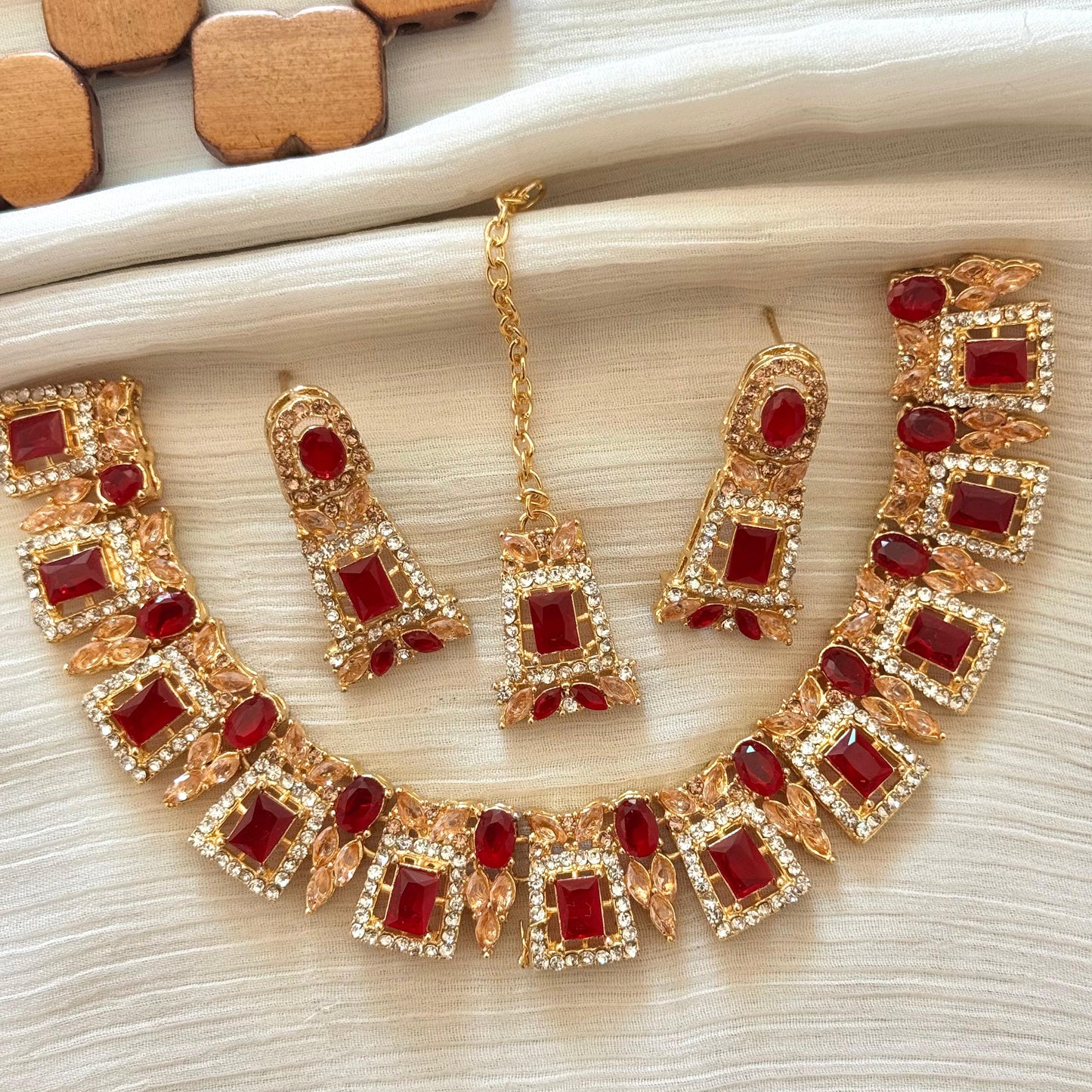 Colourful Zircon Necklace Sets
