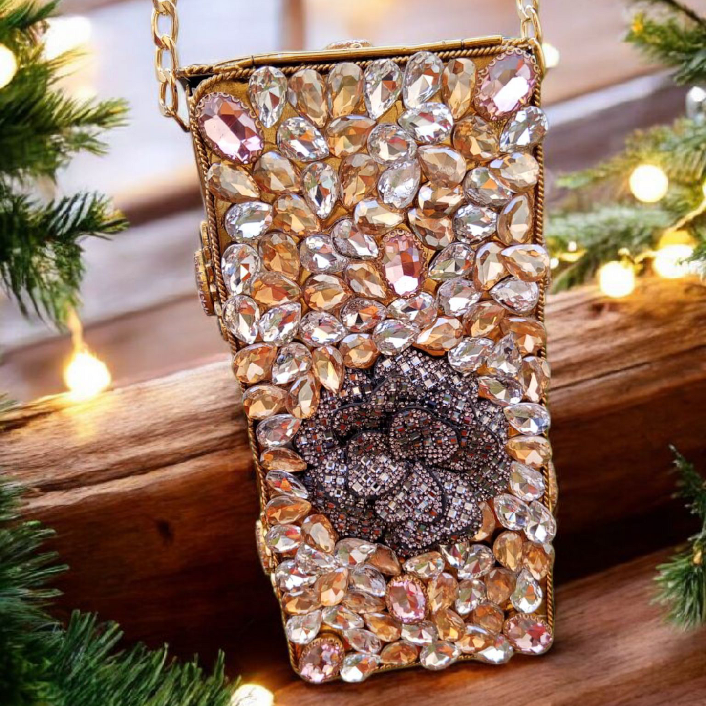 Kundan designer mobile pouch