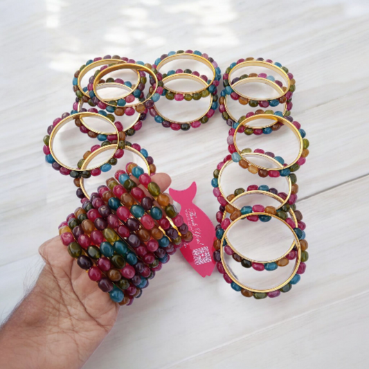 Semi Precious Stones Kara Pair