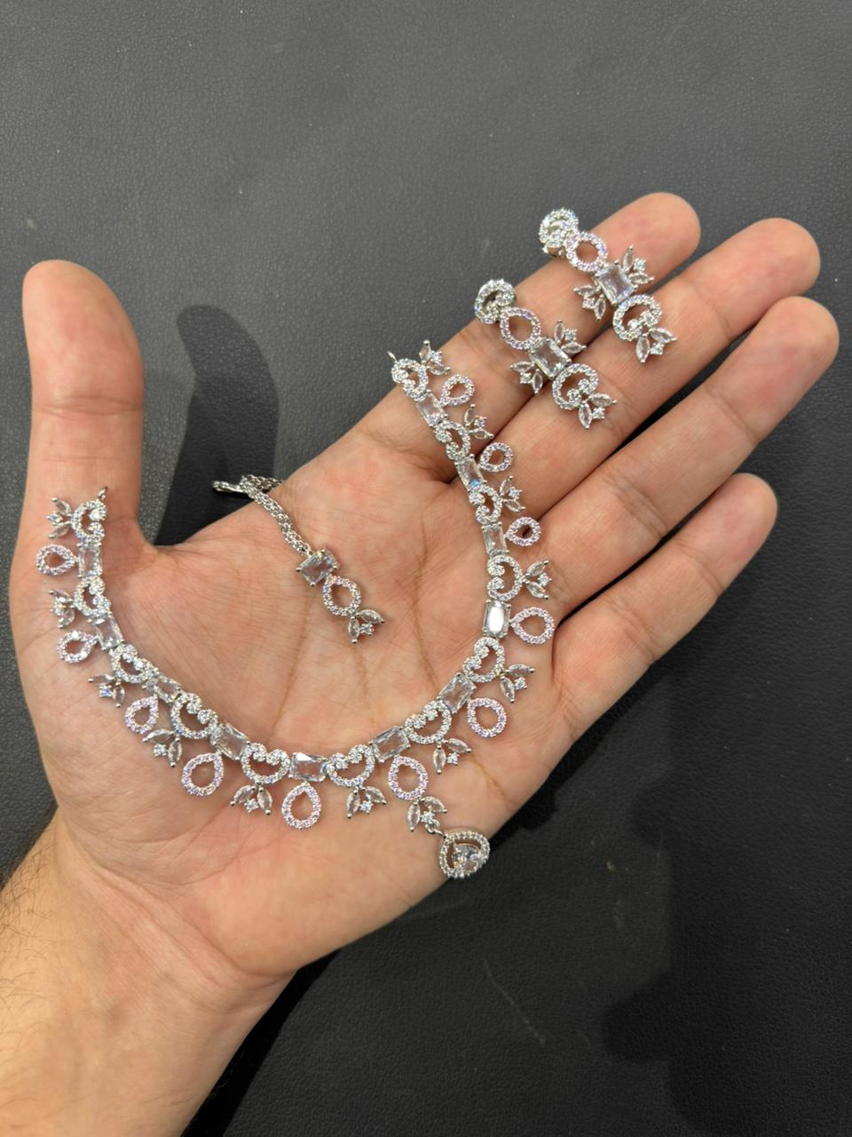 Fairy set American diamond's silver plated