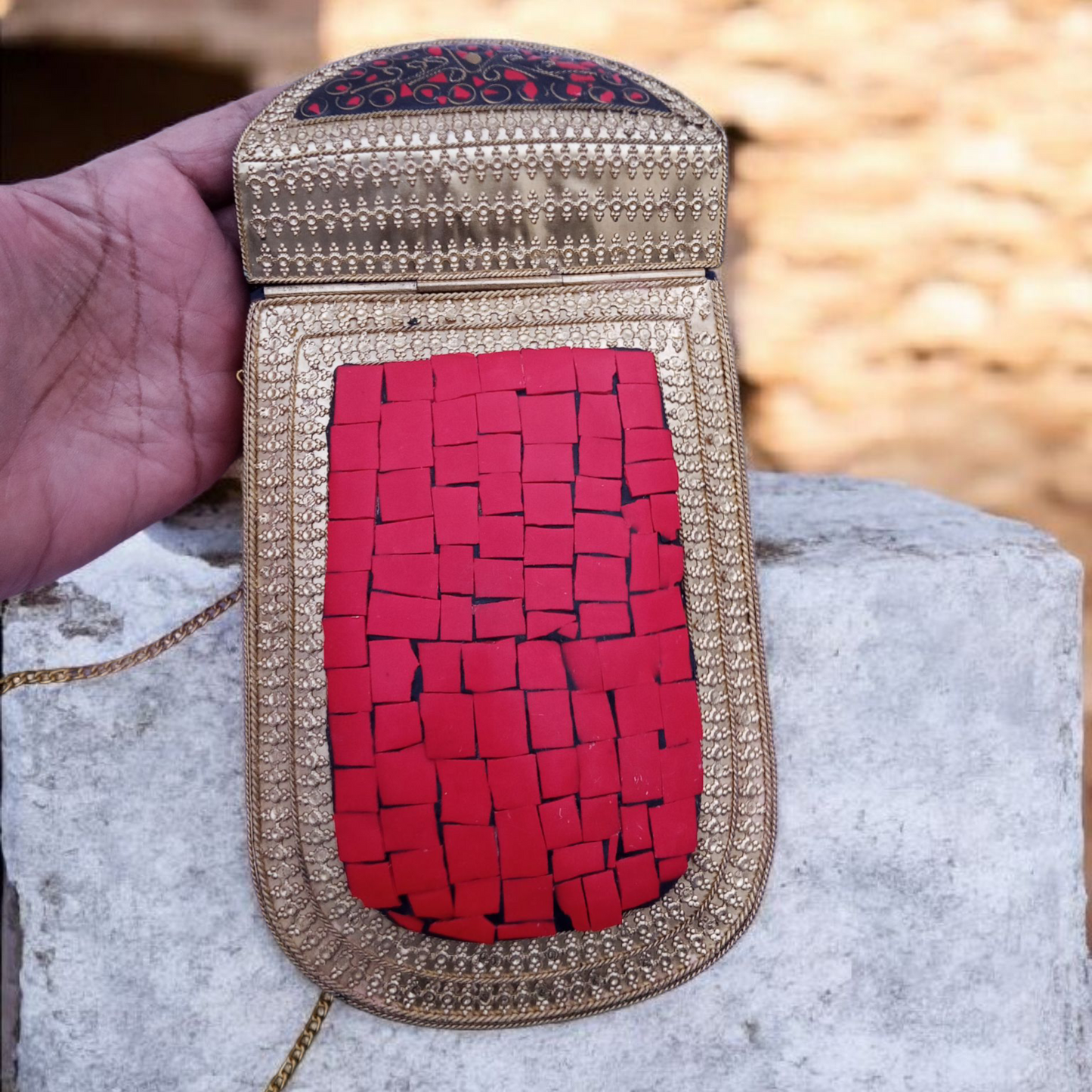 Mosaic Metal Mobile Pouch