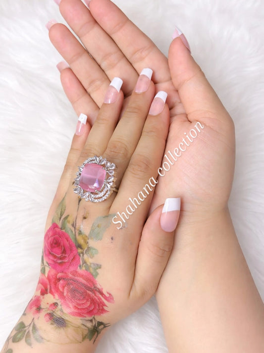 Pink Zircon Royale Ring adjustable size
