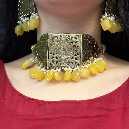 Semi Precious Stones Chokar and Studs