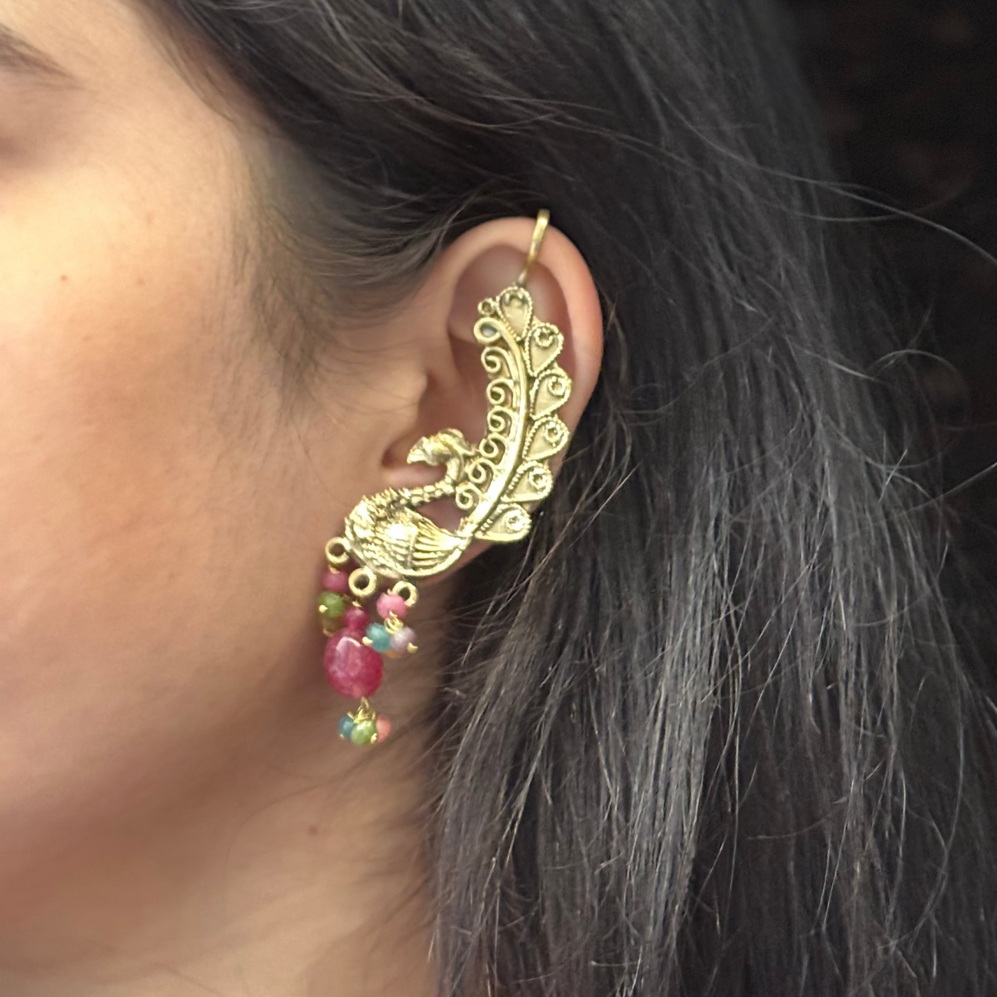 Mor Pankh Ear Cuff