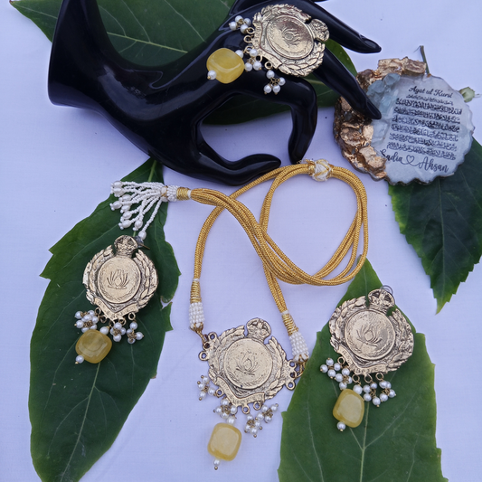 Lotus Flower with Semi Precious Stones