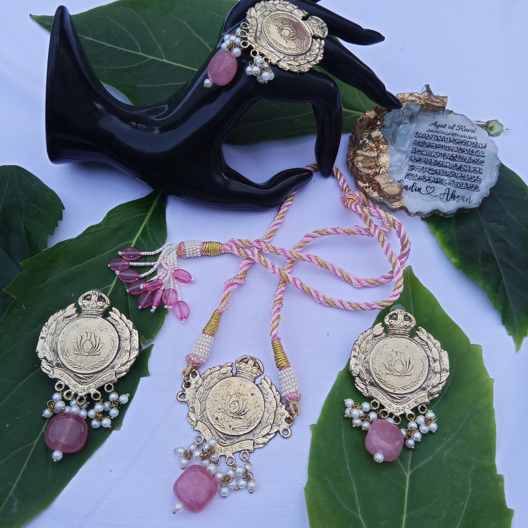 Lotus Flower with Semi Precious Stones