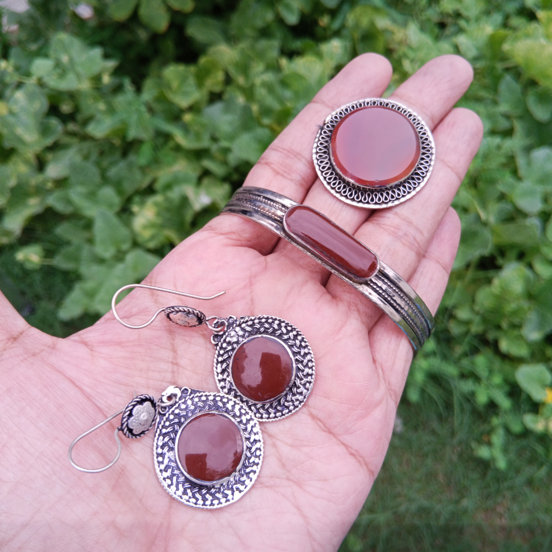Carnelian Inspired Jewelry Set