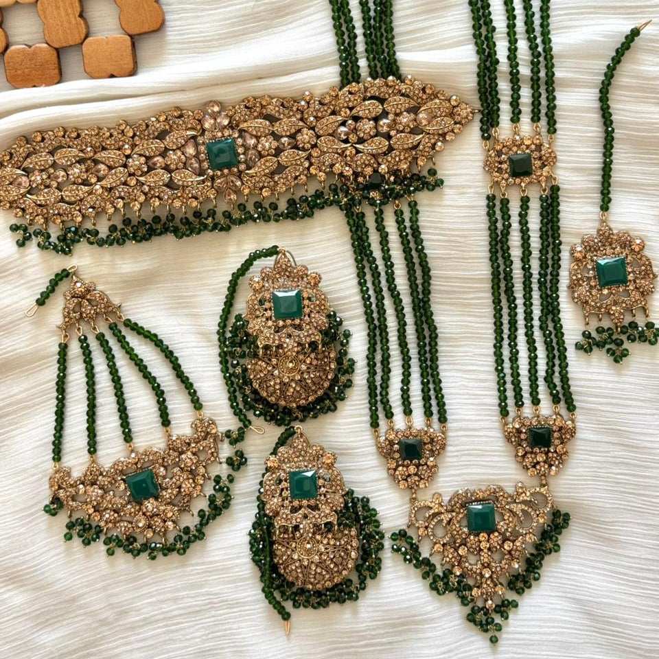 Royal Bridal Set with Jhumar & Mala