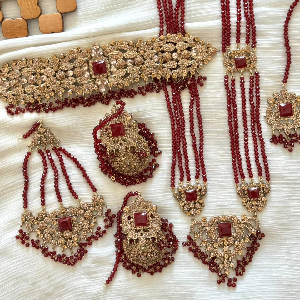 Royal Bridal Set with Jhumar & Mala