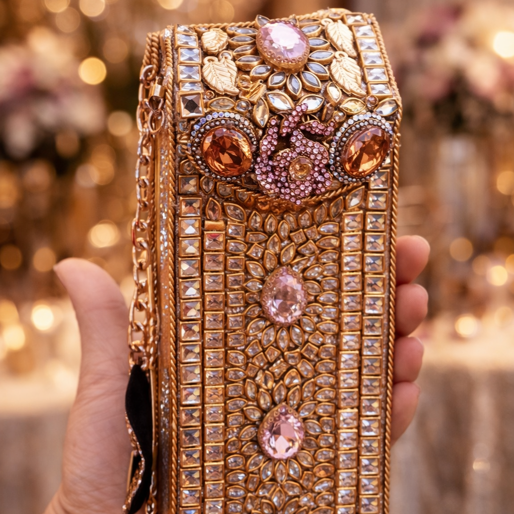 Kundan designer mobile pouch
