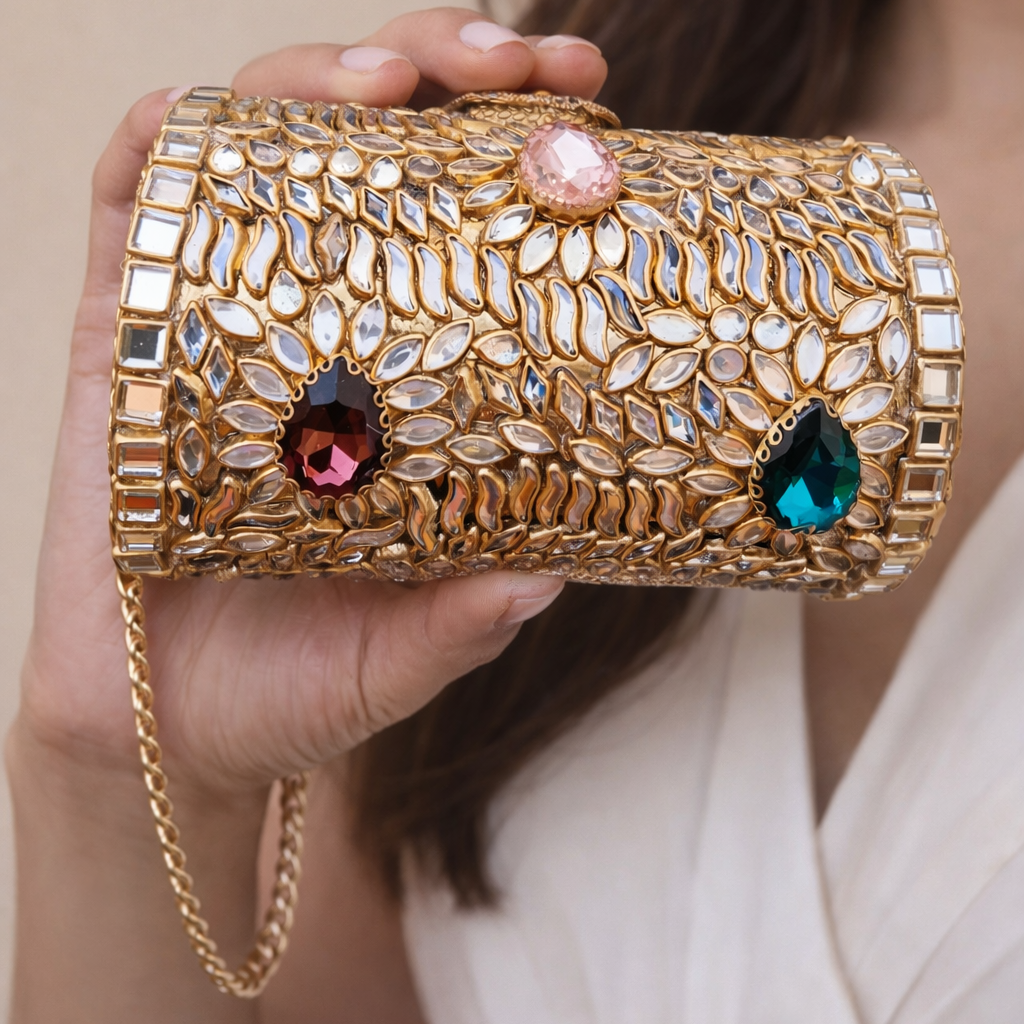 Small Dholki Kundun Clutch