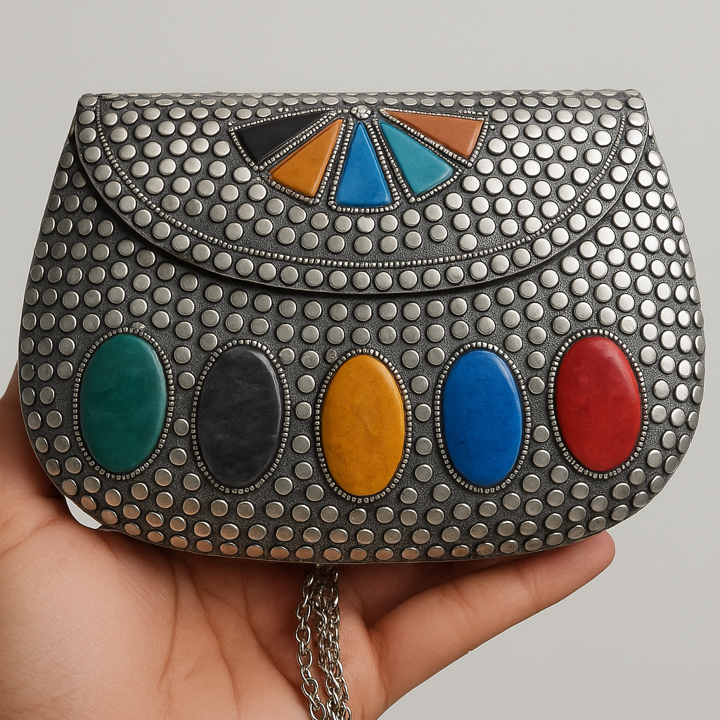 Heritage Gemstone Mosaic Clutch
