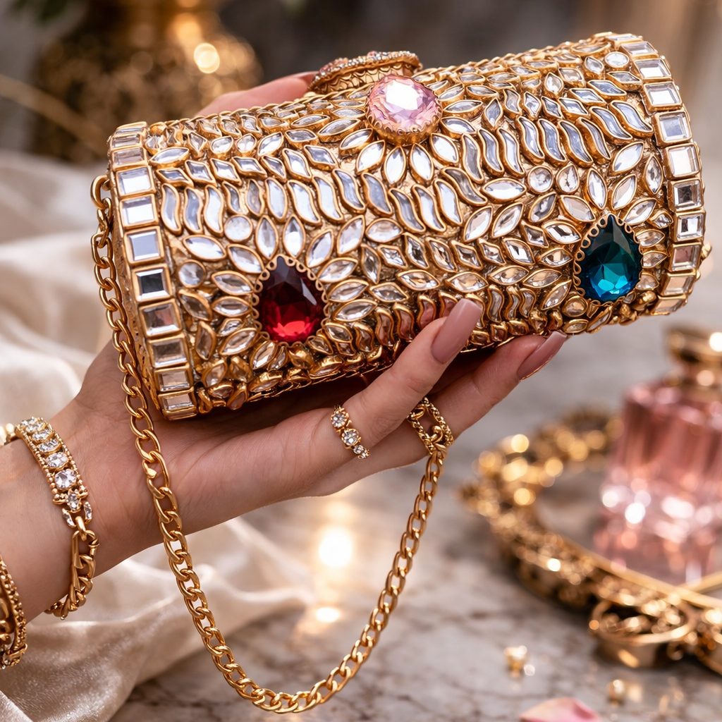 Small Dholki Kundun Clutch