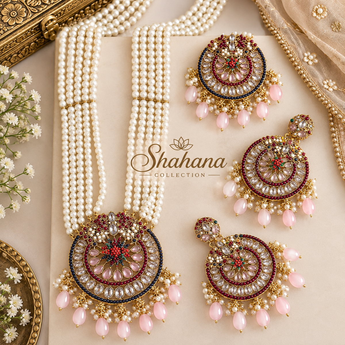 Aaina-e-Zircon Mala Set