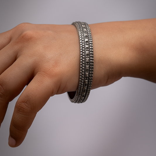Oxidized Hand Cuff Pair