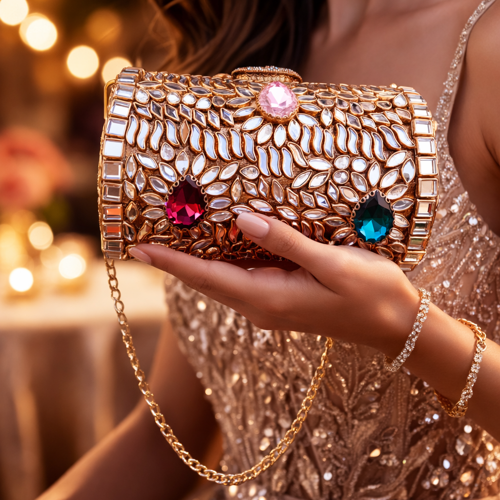 Small Dholki Kundun Clutch