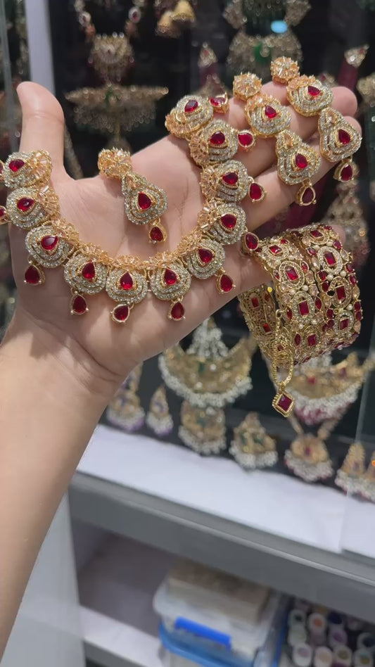 Colorful Zircon Necklace Set