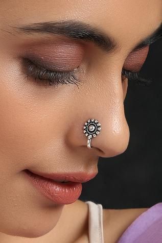 Silver Oxidized Nose cuff - Pack of 3