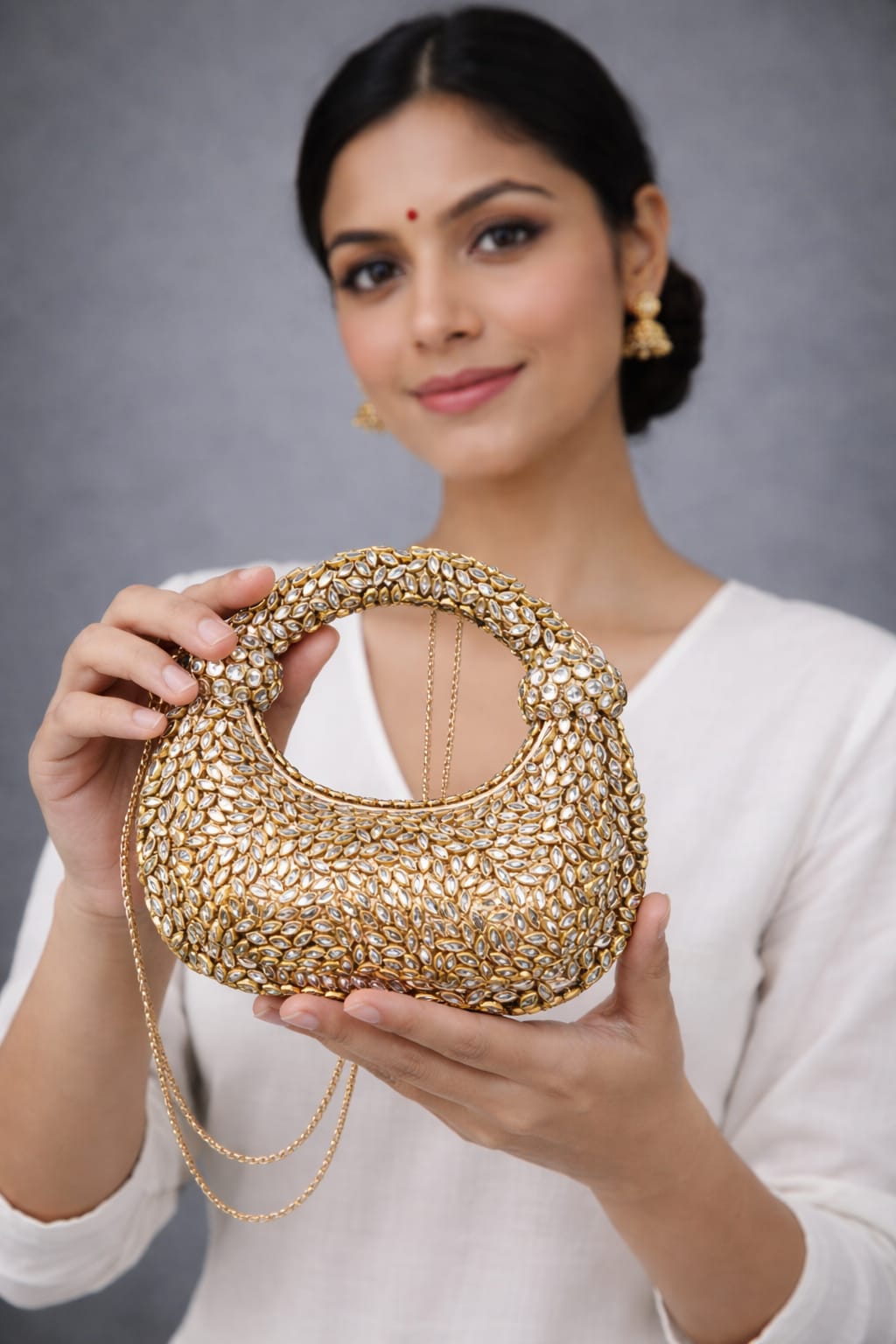 Kundan Fancy Indian Designer Clutch