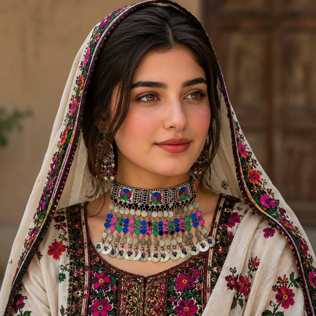 Palwasha  Choker Multi-colored
