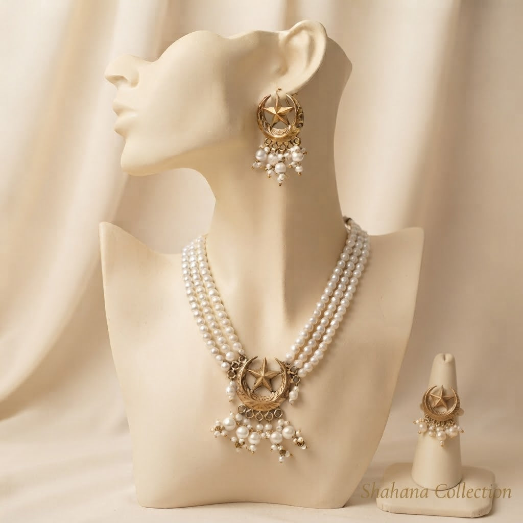 Zeenat Chand Pearls Set