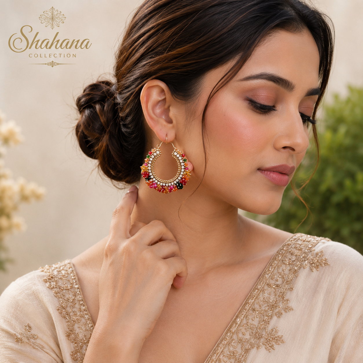 Rangoli Bloom Hoops