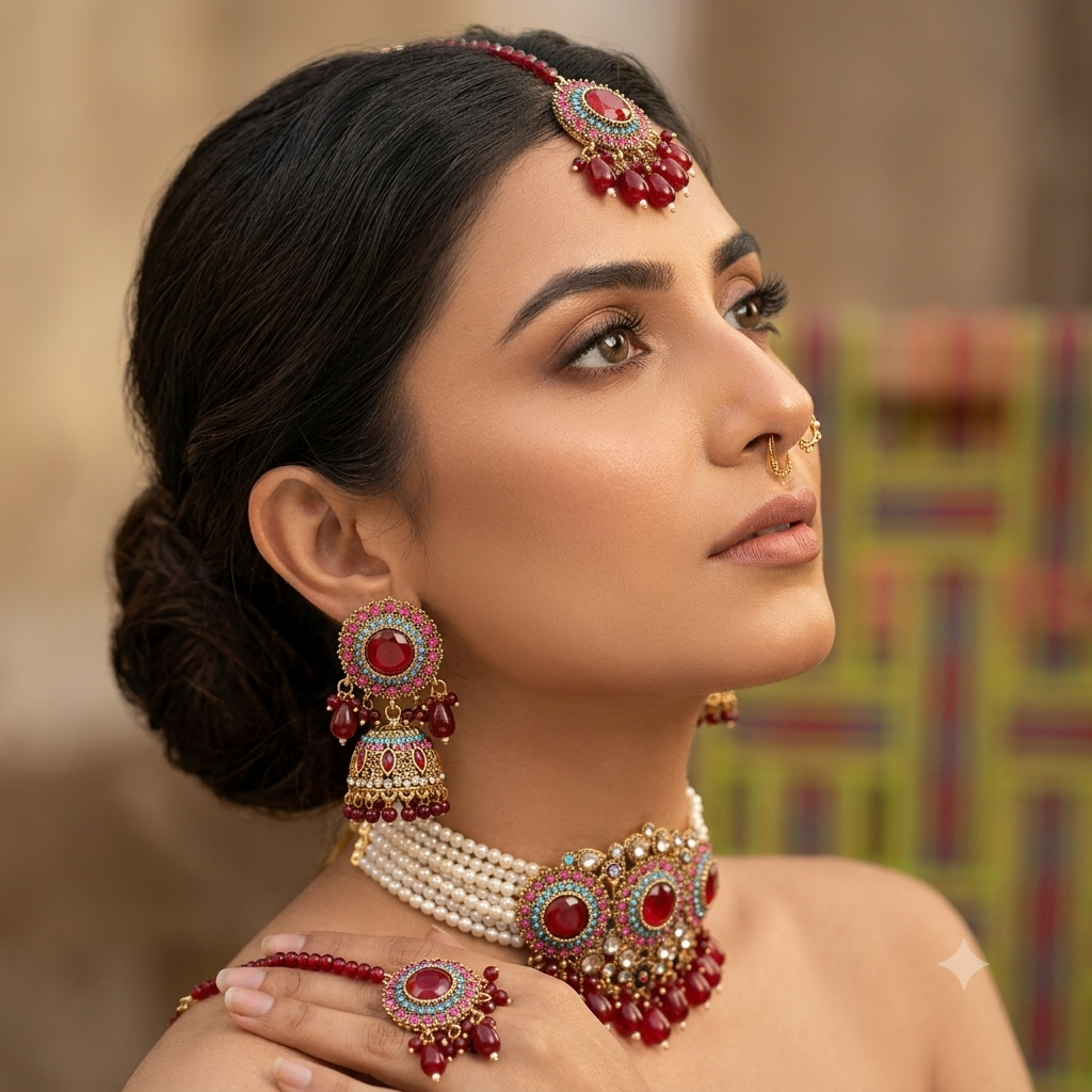 Ruby Royale Bridal Set