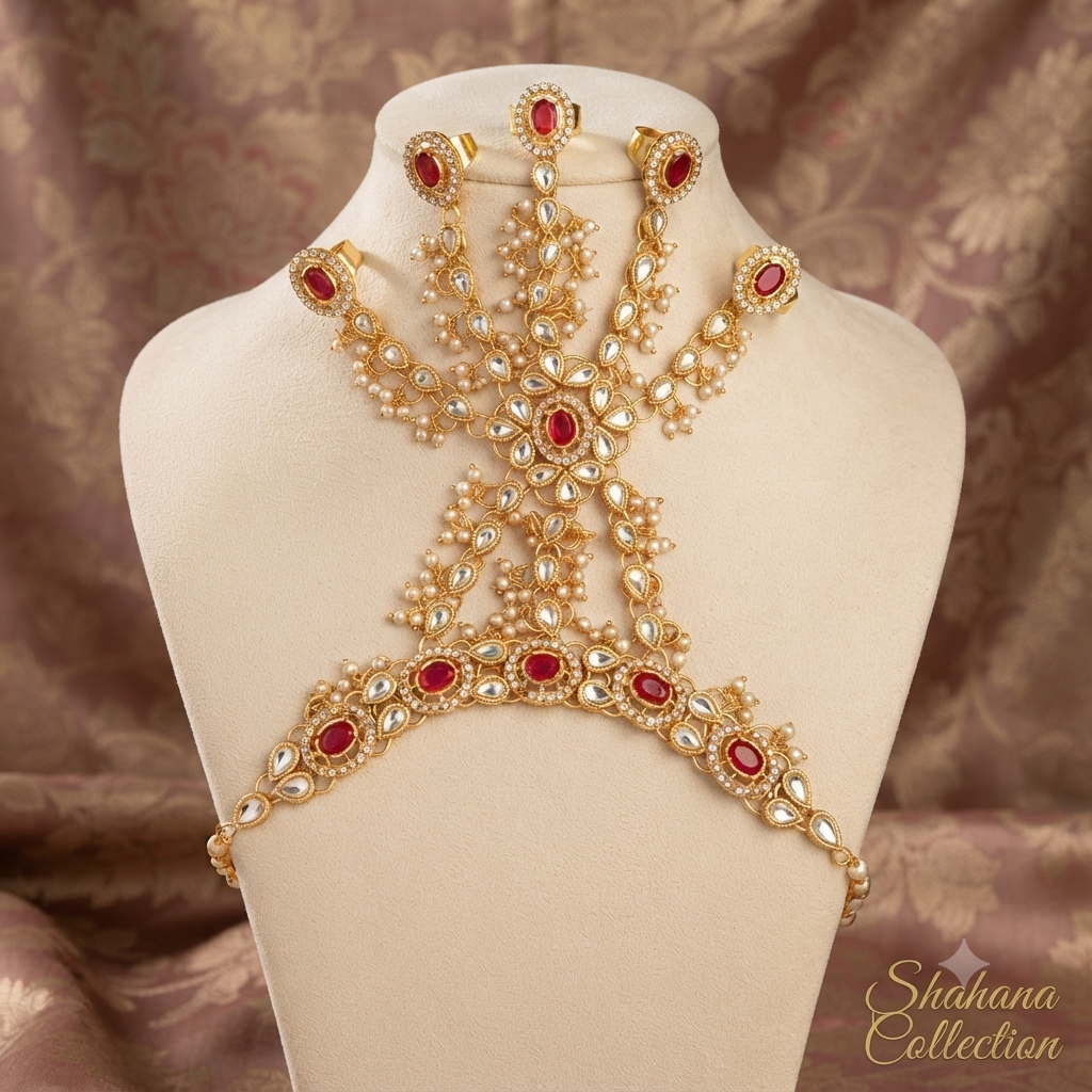 Aabroo Kundan  Hathphool
Adjustable size