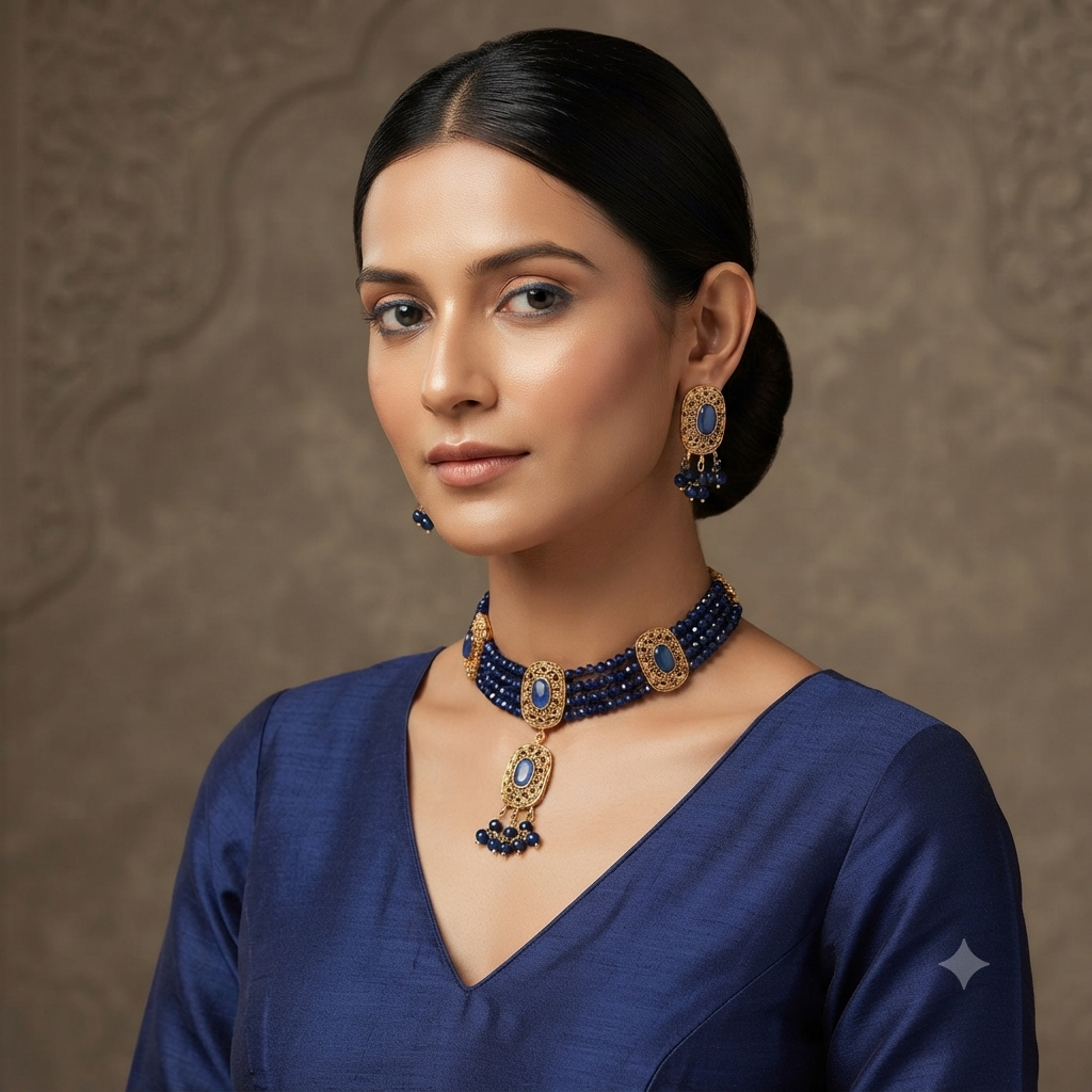 Azure Noor Choker Set
